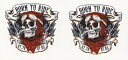 白磁用転写紙NR-p 13377バイキング(2ピース)/ 赤 レッド 海賊ドクロ スカル skull ガイコツ 柄 ブランド がいこつ 骸骨 男の子 男性 死神...
