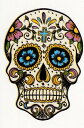 白磁用転写紙NR-p 12939ヒッピースカル(1ピース)/ ドクロ スカル skull ガイコツ サイケデリック プリント 柄 模様 ブランド がいこつ 骸骨