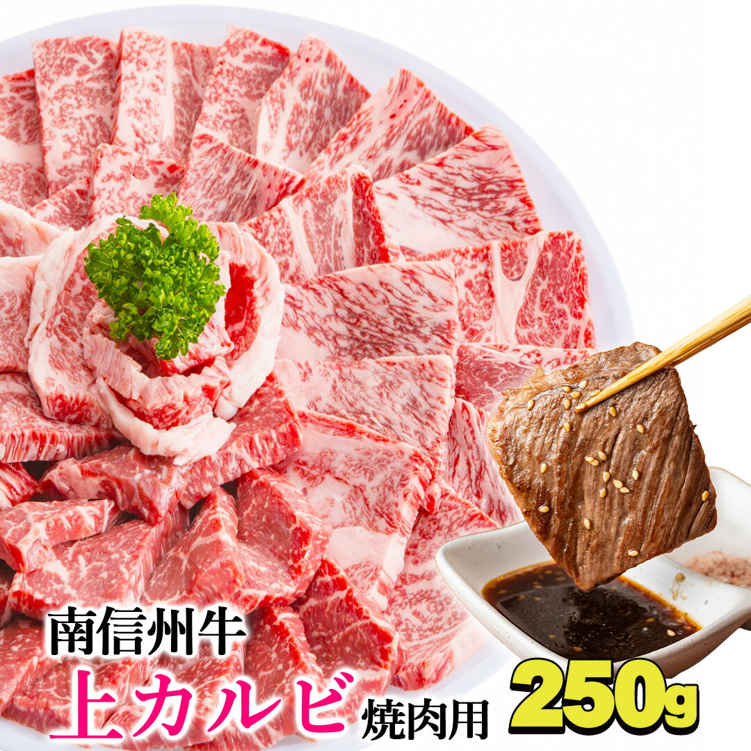 上カルビ 焼肉用 250g 南信州牛 信州プレミアム牛 牛カルビ バラ バラカルビ バラ焼肉 黒毛和牛 ブランド牛 高級和牛 牛肉 肉 お中元 お歳暮 父の日 母の日 ギフト プレゼント bbq バーベキュー 焼肉 お取り寄せ 日本一の焼肉のまち 飯田焼肉 飯田市 飯田グルメ