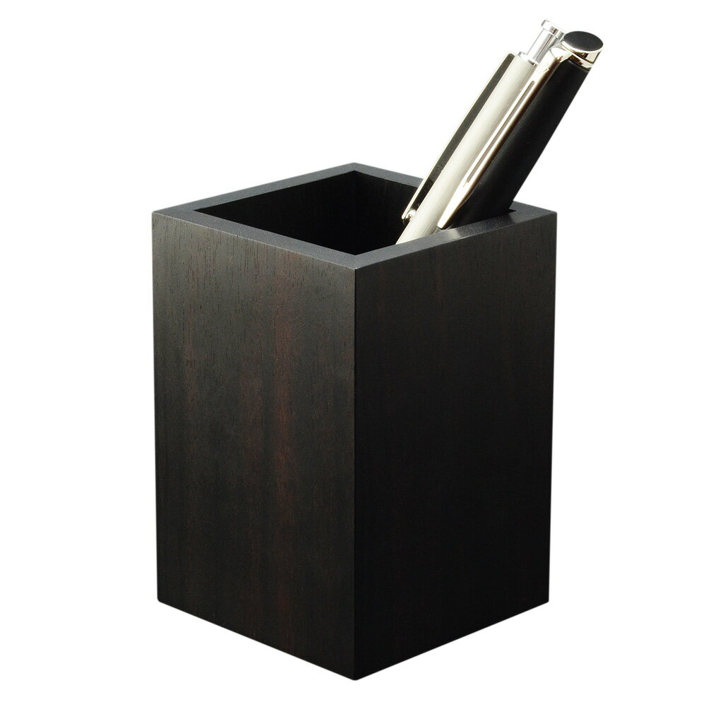 ペンスタンド 縞黒檀 ペン立て 筆立 木製 シンプル デザイン おしゃれ 雑貨 無垢 高品質 上質 ギフト プレゼント 贈り物 社内 上司