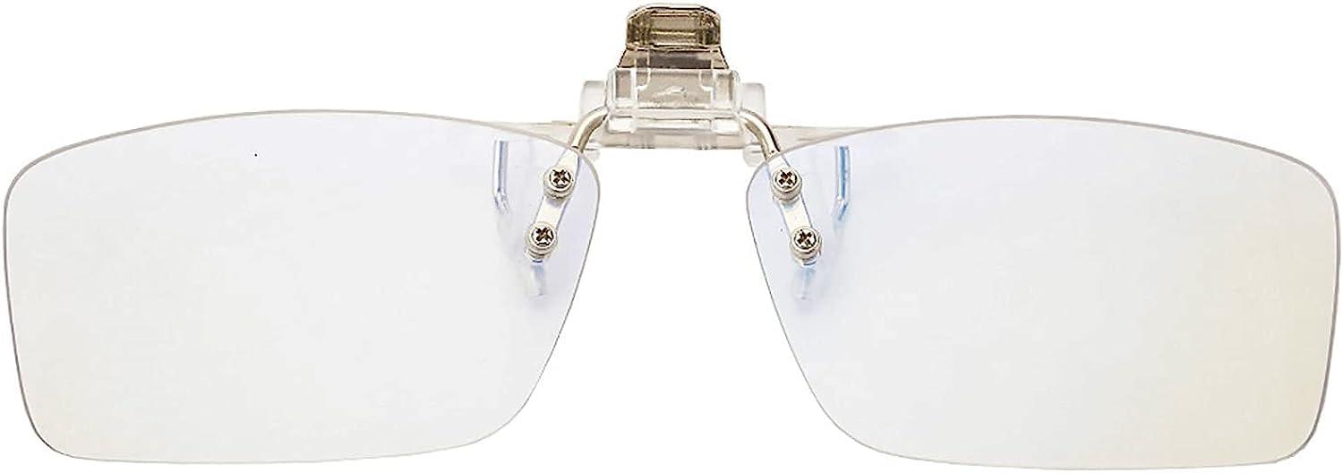 [CEETOL] 老眼鏡 クリップ式 前掛け老眼鏡 携帯 軽量 コンパクト ブルーライトカット おしゃれ PCメガネ ユニセックス大人 メガネの上から老眼鏡 度数：＋1.0 