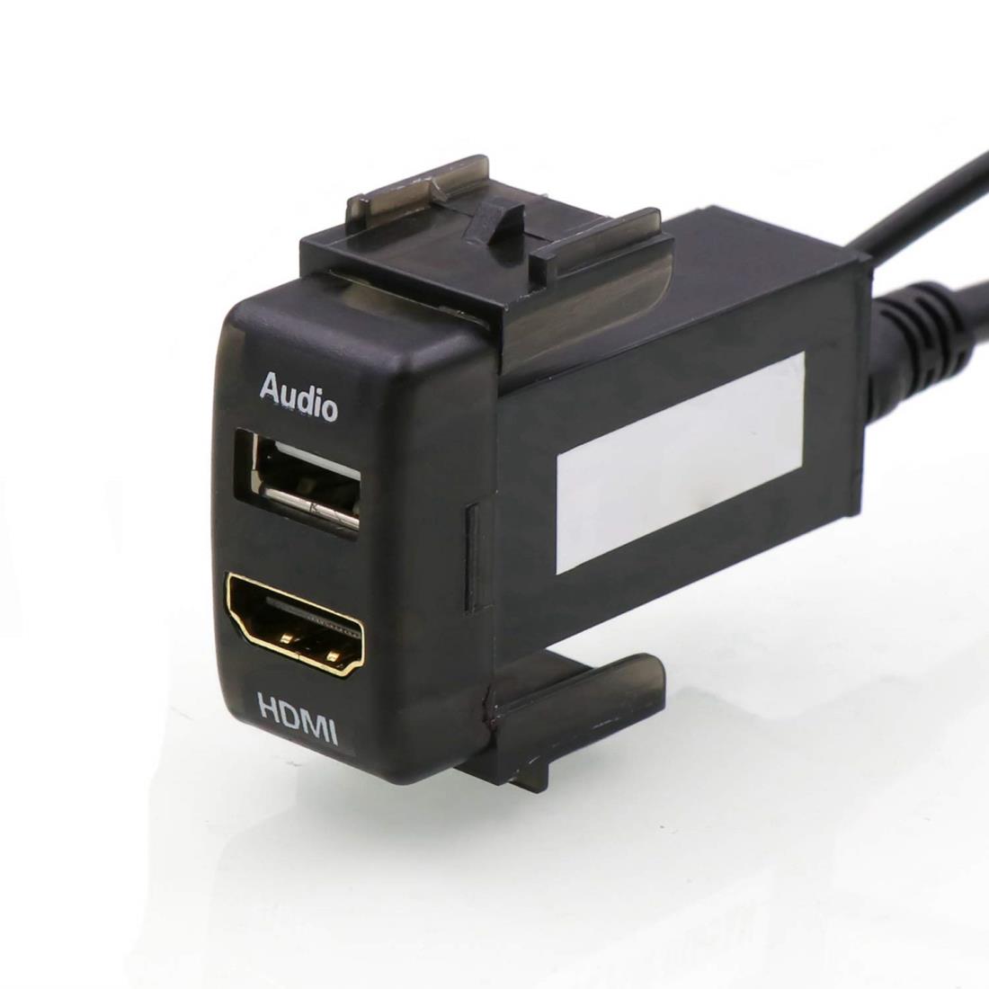 USB入力ポート＆HDMI入力ポート オーディオパーツ スイッチホールパネル Nissan 日産車系用