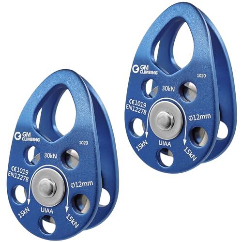 GM CLIMBING CE UIAA認証 30kN マイクロプーリー モバイルサイド プレート クライミングプーリー 12mm..