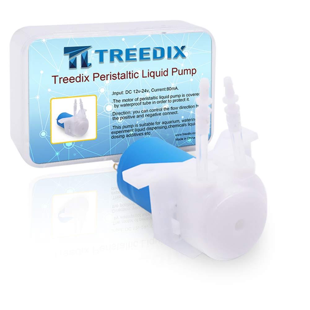 Treedix DC12V チューブポンプ 蠕動ポンプ 液体用 ミニ蠕動ポンプ Arduino用 アクアリウム 実験用 分析 水槽 電子工作用 水やり DIY 組み立て