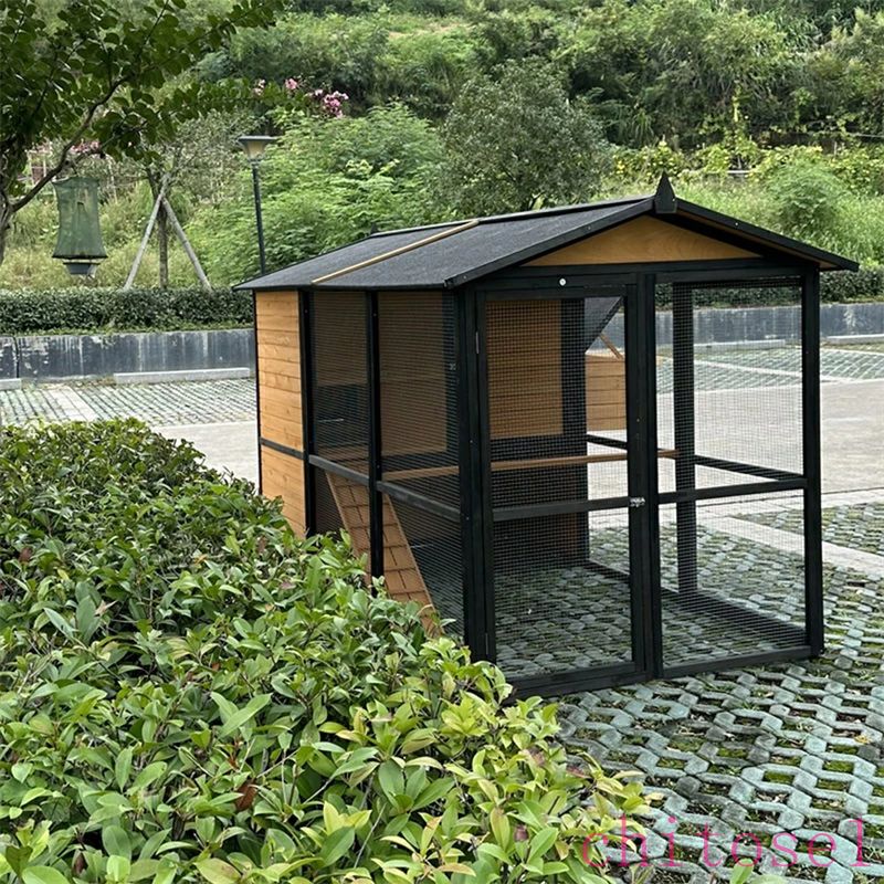 鶏小屋 大型無垢材鶏ケージ 屋外用の飼育ケージ...の紹介画像2