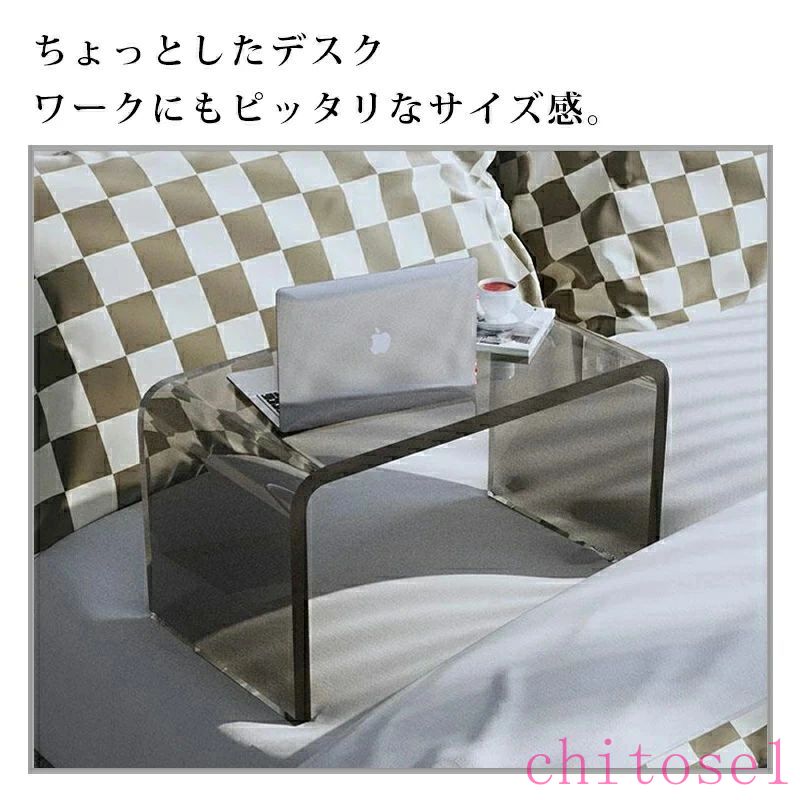 期間限定5%クーポン ローテーブル センターテーブル アクリル製 アクリルテーブル chitose1 ガラステーブル クリアテーブル クリア おしゃれ 一人暮らし 家庭用 多機能 実用的 使いやすい シンプル 便利 [2]