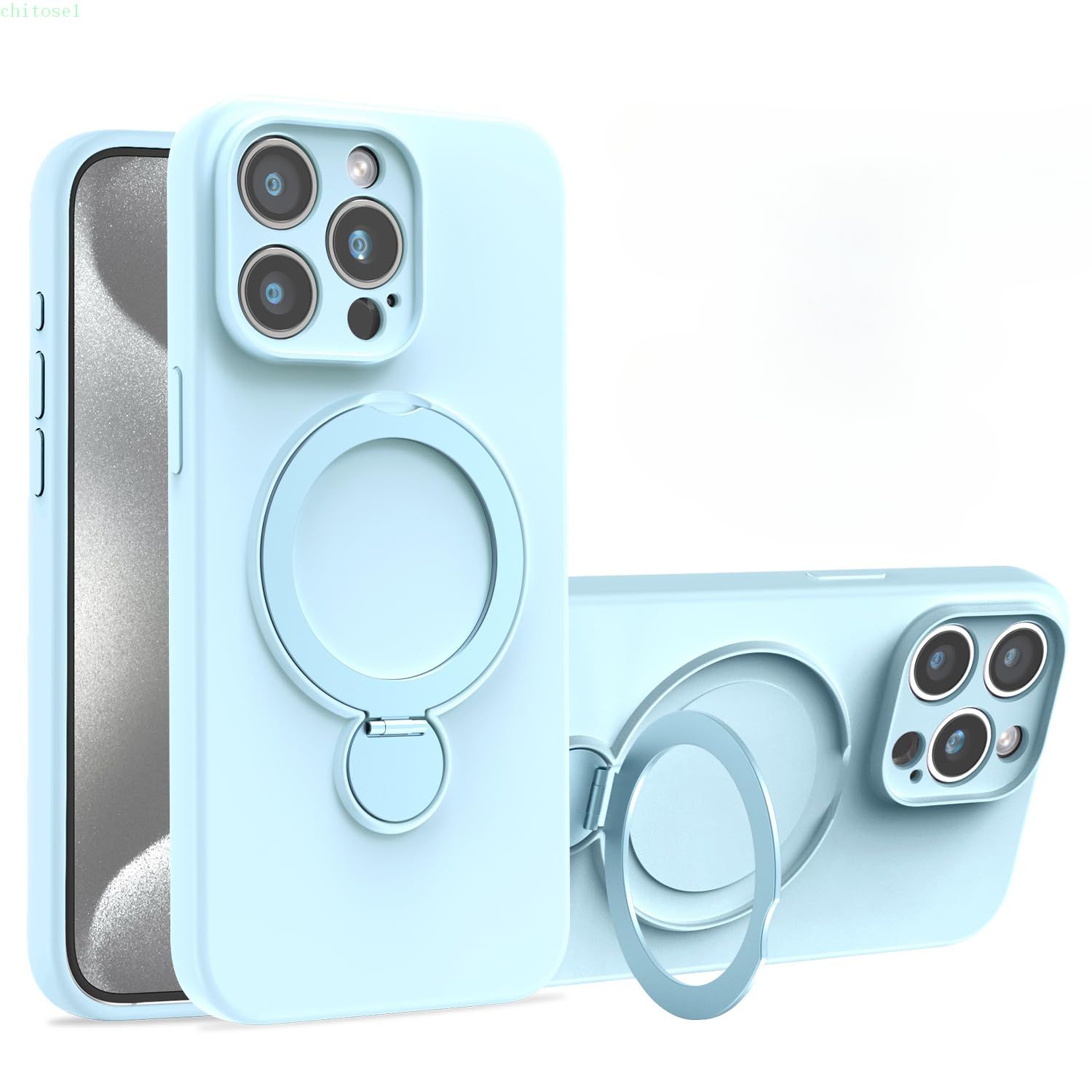 Rakuten - 期間限定5%クーポン ケース 電話ケース シリコン iPhone 16 MagSafe対応 リング付きスタンド付き 軍用 高級 レンズ保護 アイフォン16Pro 韓国 超薄型 軽量 いphone16 ProMax 指紋つきにくい chitose1