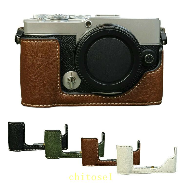 OLYMPUS PEN E-P7 ケース カメラケース PUレザーハーフケース ハーフカバー 保護ケース シンプル 傷つき防止 オリンパス カバー カメラ保護 衝撃吸収 ケース カバー