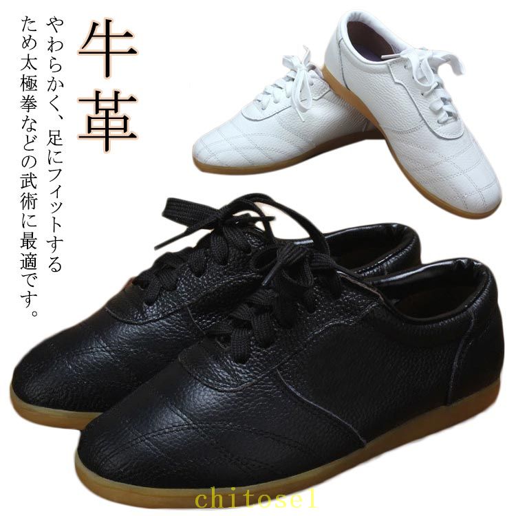 太極拳シューズ 靴 ソフトレザー カンフー 牛革 太極拳 武術 表演 テコンドー スニーカー カンフー 長拳 武術 武術 カンフー用靴 本革 靴 シューズ 太極拳 ウェア ホワイト スポーツスニーカー シューズ 太極拳 男女兼用 レディース メンズ キッズ 気功