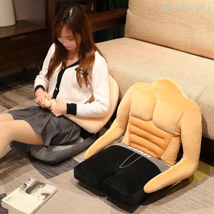 期間限定5%クーポン 抱き枕 座椅子 ボーイフレンド枕 女性 筋肉マン 座布団 ふわふわ 筋肉男 筋肉質の男 人間工学 心地よく アーム形状 背もたれ椅子パッド クッション 癒し系 枕 男腕枕 面白い 低反発 誕生日 chitose1 [2]