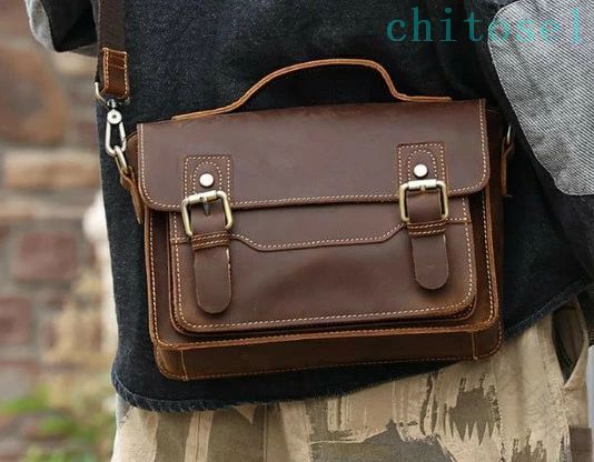 期間限定5%クーポン ショルダーバッグ 肩掛けバッグ 手提げバッグ メンズ 男性 本革 2WAY 革 7.9インチipad収納可 カジュアル 通勤 通学 アウトドア ビジネス 鞄 多機能で耐久性抜群の高品質レザー仕様 chitose1