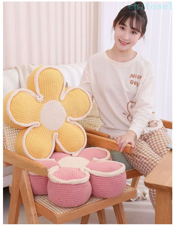 期間限定5%クーポン 花柄 クッション 直径45cm 直径60cm 厚手 座布団 寝室クッション 出窓クッション 可愛い 畳 chitose1 和室 リビングルーム 寝室 車内装飾 ピンク グリーン ブルー グレー モカ [3]