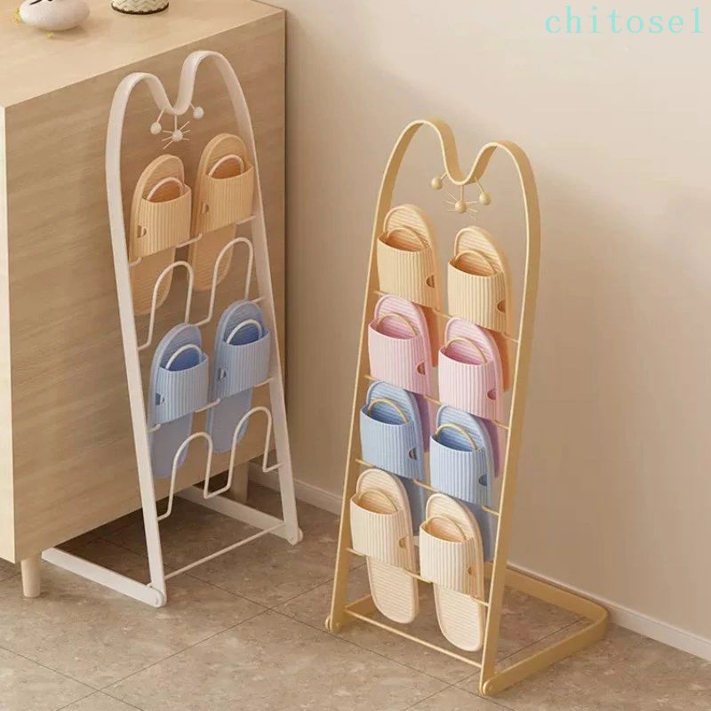 Slippers Racks - 期間限定5%クーポン ルームシューズ 軽量 収納 収納ラック chitose1 スリッパラック 4足分 おしゃれ スリム 北欧 ワイヤー スチール スリッパ立て スリッパたて スリッパスタンド スリッパ入れ 玄関