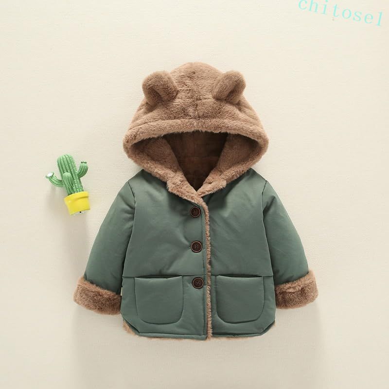 キッズ クマ耳 フード付き コート ダウンジャケット ベビー服 子供 ダウンジャケッ ダウンコート 軽量 綿服 保温 防風 防寒 暖かい アウターウエア 新生児 赤ちゃん 子供服 通園 人気 お出かけ プレゼント