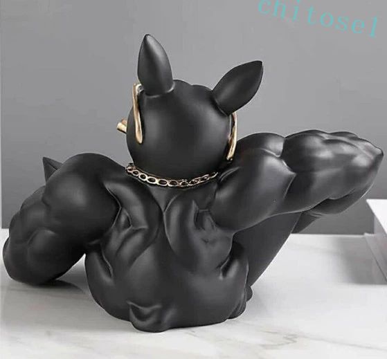 【お買い物マラソンP5倍+MAX2000円OFF】犬の置物 犬 置物 マッスル ブルドッグ 小物入れ 皿持ち ブラック ドッグ 面白い誕生日プレゼント 面白いグッズ おもしろ雑貨 面白雑貨 インテリア 小物置き 収納 貯金箱 玄関 サングラス 眼鏡 お洒落 大盛況 開店祝い バレ