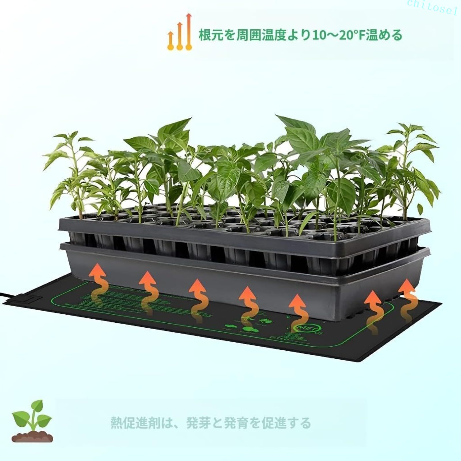 期間限定5%クーポン 園芸発芽マット 園芸用ヒーターマット 植物加熱用 育苗器 室内...
