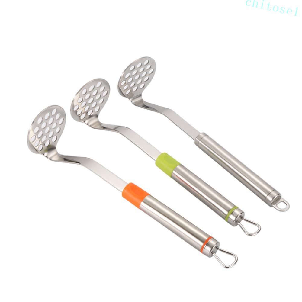 Potato Mushers - 期間限定5%クーポン ステンレススチールマッシャー3個 キッチンガジェット 多機能マッシュポテトプレス家庭用ハンドツール。 chitose1 軽量 大容量 省スペース 通勤通学 インテリア 収納便利 着回し 多用途 オールシーズン 収納力抜群