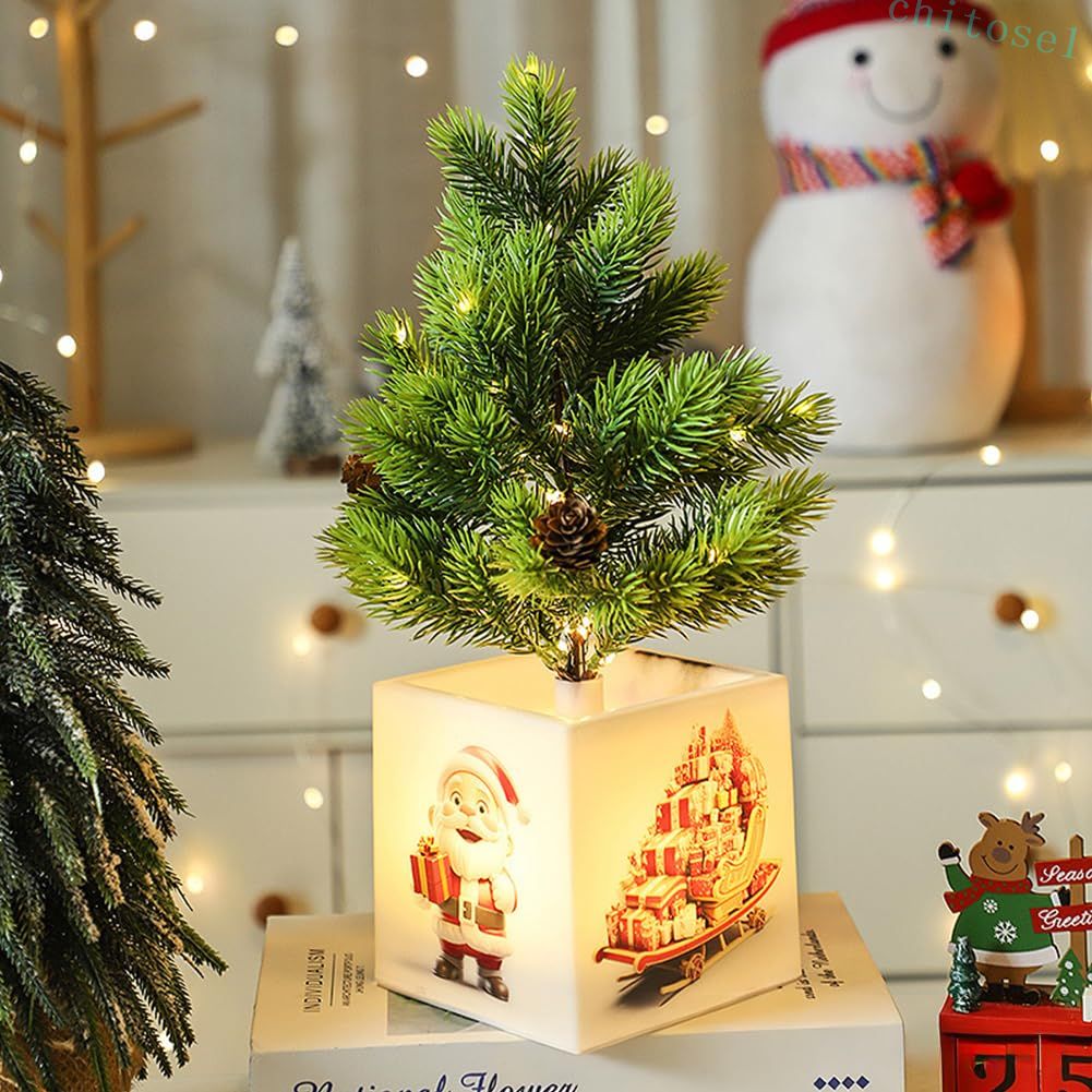 Christmas Tree - 期間限定5%クーポン ツリー 卓上 ミニツリー christmas tree LEDライト付き 雰囲気満点 喫茶店 学校 自宅 chitose1 多機能 軽量 大容量 省スペース 家庭用 通勤通学 インテリア 収納便利 着回し 多用途
