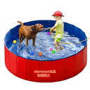 犬用プール 破れない 小型犬 中型犬 大型犬 ペット用プール 小さい 大きい バスタブ たらい 丸型 折りたたみ otomesun|詳細画像