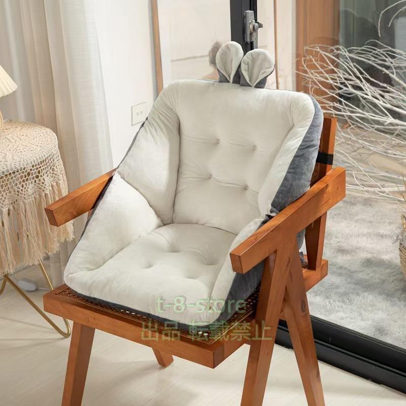 クッション 背もたれ付き 座布団 腰枕 オフィス チェアパッド 高反発 座り仕事 椅子用 車用座布団 両面使え 暖かい 柔らかい かわいい