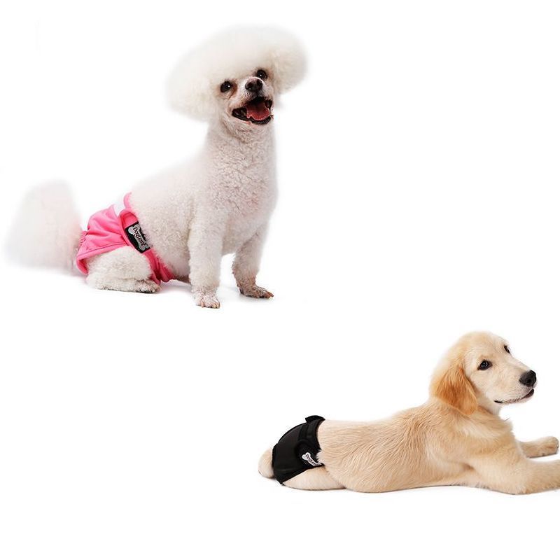 期間限定5%クーポン おむつカバー 犬用サニタリーパンツ マナーパンツ 生理パンツ chitose1 女の子 ブラック 黒 いぬ イヌ メス 小型 中型 大型 ドッグウェア ペット用品 ペットグッズ マジック テープ 2