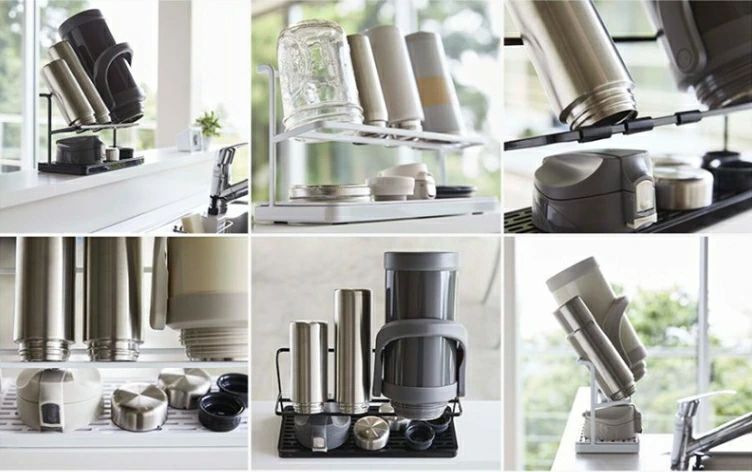 水切りラック ［ ワイドジャグボトルスタンド ］ 水筒 水切り 置き 立て 壁掛け 2in1 収納 乾燥 乾かす..