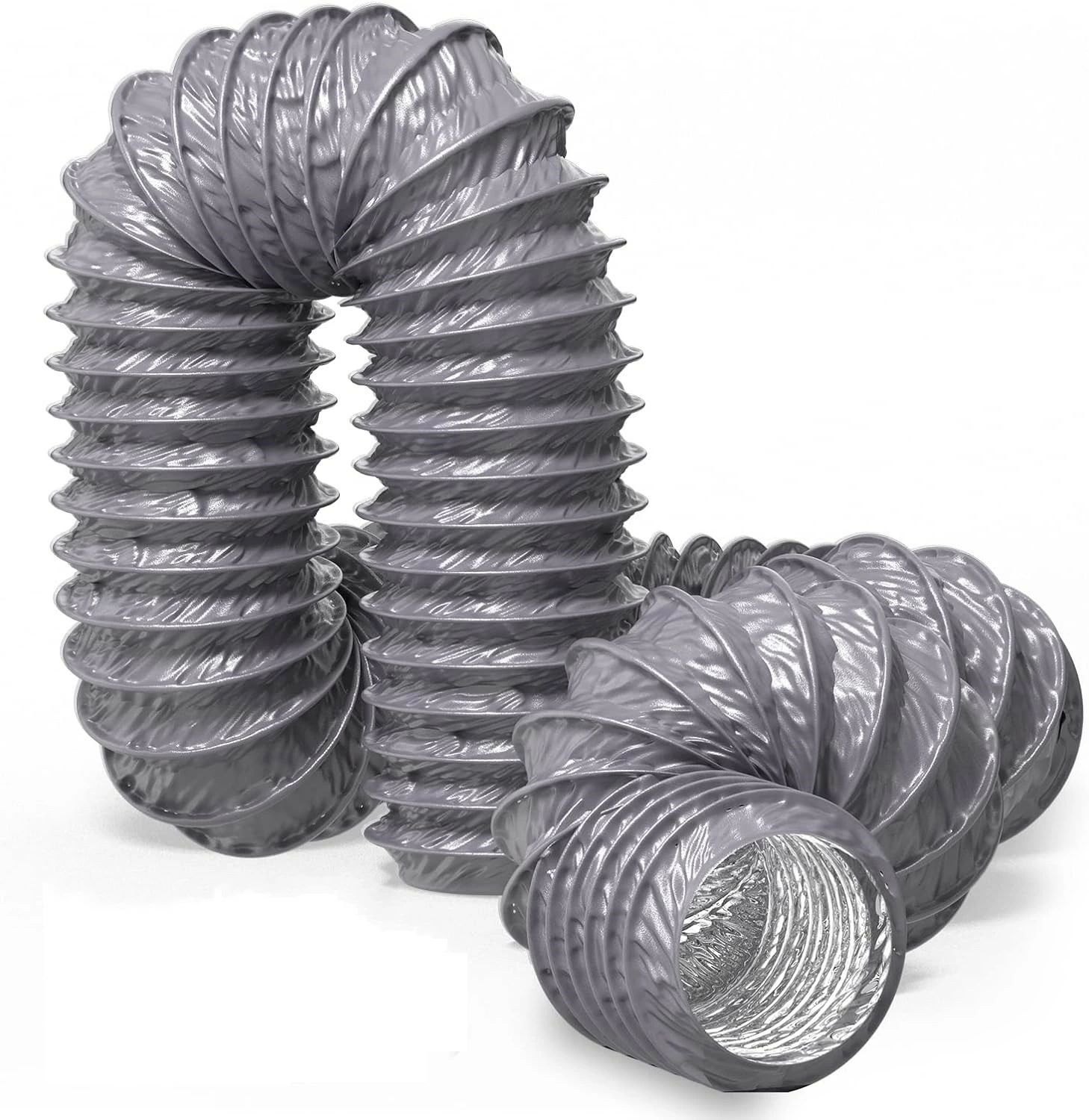 期間限定200円クーポン フレキシブルダクト 換気用 ダクトホース 蛇腹式 自由伸縮 ホース 排気ダクト ..