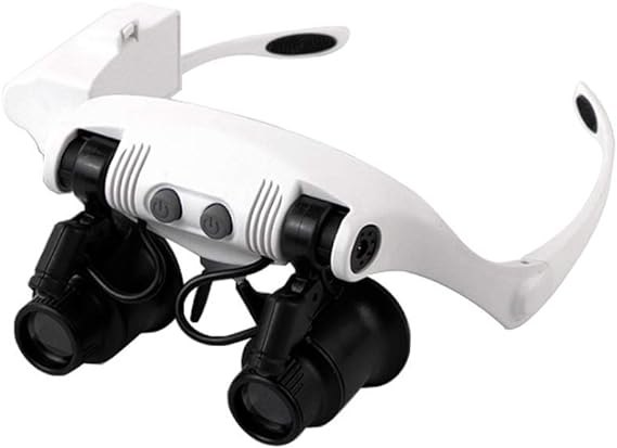 期間限定5%クーポン 手持ちルーペ ガラス ライト竜眼ヘッドとLEDライトHD識別20タイムズミラー2X、4X 2..