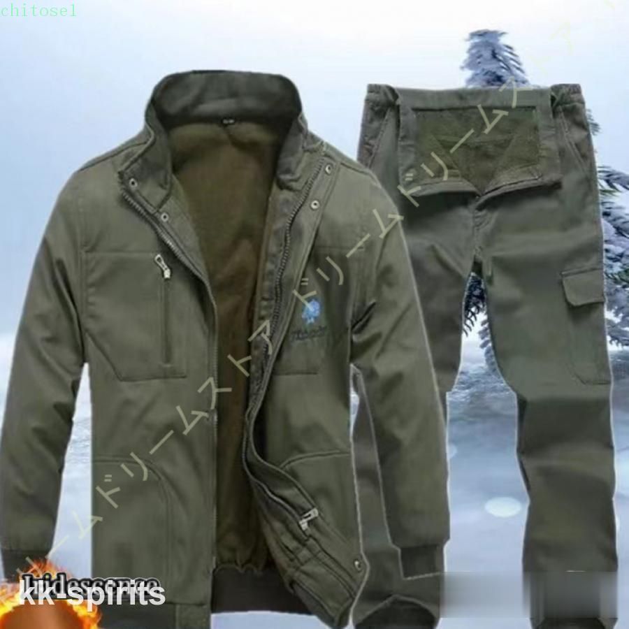 기간 한정 5% 쿠폰 아웃도어 재킷 상하 세트 맨즈 등산 웨어 발수 투습 chitose1 낚시 오토바이 골프 작업복 트레킹 팬츠 가을 겨울 위장 무늬 세련된 통근 통학 경량 쾌적 가정용 다기능