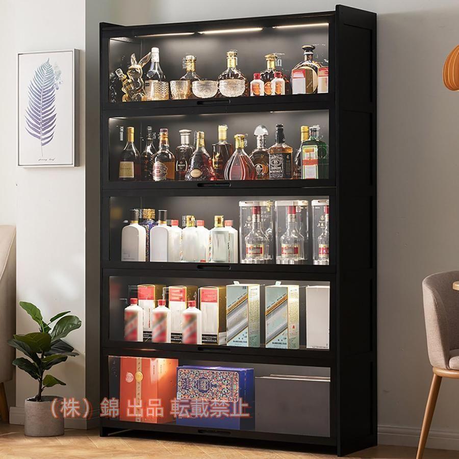 期間限定2000円クーポン 5段 ウイスキー 棚 おしゃれ お酒収納ラック 株式会社錦 竹製 酒類貯蔵ロッカ..