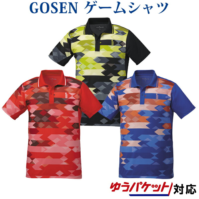 返品・交換不可ゴーセン ゲームシャツ T1818 メンズ 2018AW バドミントン テニス ゆうパケット(メール..