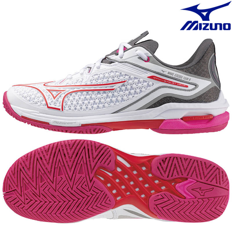 ミズノ テニスシューズ ウエーブエクシードツアー 6 AC 61GA247158 レディース 2024SS 同梱不可 RFCL ホワイト 白