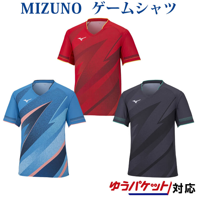 ミズノ　ドライエアロフローゲームシャツ　72MA2501　ユニセックス　2022SS　バドミントン　テニス　ソフトテニス　ゆうパケット(メール便)対応