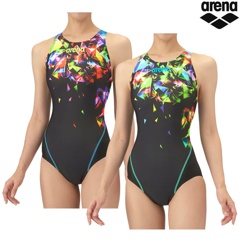 メーカー希望小売価格はメーカーカタログに基づいて掲載していますこちらの商品は返品・交換不可商品です。商品の特性、衛生上の観点から返品・交換はお受けしておりませんので予めご了承ください。 初級スイマーへ向けた「AQUA RACING」シリーズ。 公式大会に出場するために必要なWORLD AQUATICS（世界水泳連盟）承認モデルの競泳水着。 伸びのあるフィット感を実現したニット素材AQUASTRIPE-Dを採用。 安心感のある地厚な生地で塩素に強く長持ちし、はっ水加工でシャープな水切れが特徴。 初めてレースに出場するスイマーにオススメ。 着脱が楽で肩紐がずれにくい着やストラップを搭載。 宝石の煌めきのようなモチーフを散りばめたデザインで、顔まわりが華やかに見えるように演出。 品番AS5FRC70L 商品名レーシングワンピース（オープンバック） カラーBKRD：ブラック×レッド BKGR：ブラック×グリーン サイズS〜XO 素材名ポリエステル、ポリウレタン 生産地日本 仕様・特徴AQUA STRIPE-D ※在庫は常に変動しておりますので、まれにご注文時に在庫が切れている場合があります。 　入荷予定がない場合はご注文をお断りさせていただきますのでご了承願います。 ※画像の色の見え方が、モニターやPC環境により実際の商品と異なる場合がございます。 ※商品の仕様につきましてはメーカー都合により予告なく、変更となる場合が御座いますので予めご了承お願い申し上げます。 例：デザイン(マーク・ライン・カラー他)、生産国、素材など。 正確な情報をご提供出来るよう努めておりますが、まれに訂正を行うことができない場合も御座いますので何卒ご了承頂きますようお願い申し上げます。