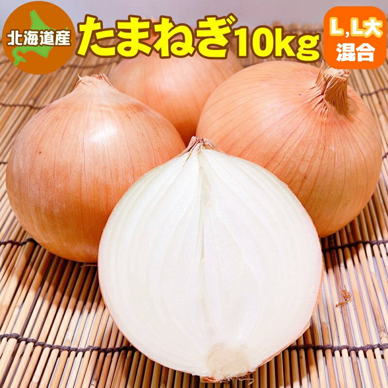 北海道産 たまねぎ 10kg L～L大サイズ混合 送料無料 タマネギ 玉ねぎ 玉葱 玉ネギ