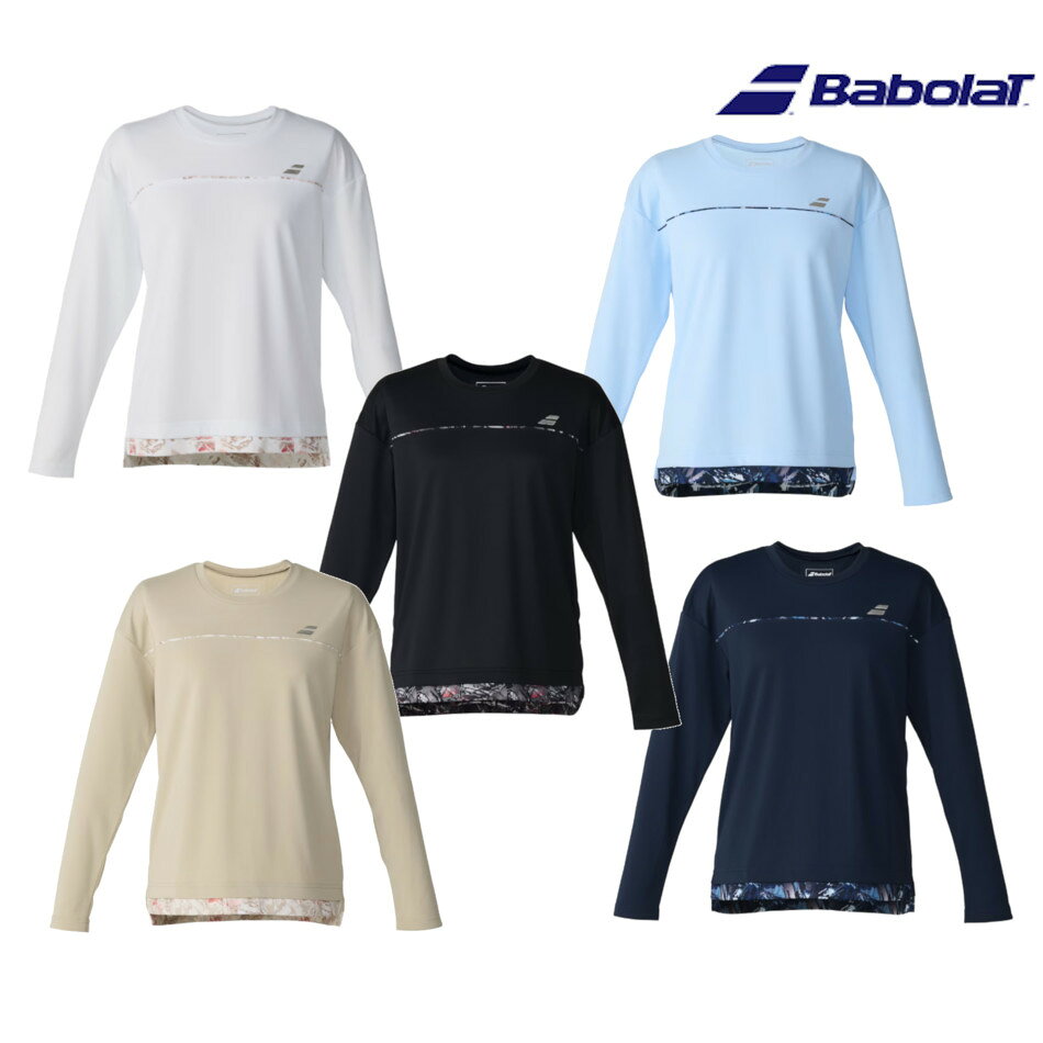 バボラ CLUBロングスリーブシャツ BWP6580C レディース 2026SS 長袖Tシャツ テニス メール便対応