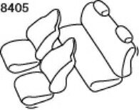 Artina アルティナ スタンダードシートカバー 8405 ブラウン ミラ イース LA350S/LA360S