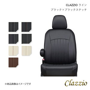 Clazzio クラッツィオ ライン シートカバー 1台分 ブラック×ブラックステッチ ジェイド FR4/FR5 EH-0465