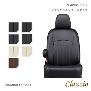 Clazzio クラッツィオ ライン シートカバー 1台分 ブラック×ホワイトステッチ ジェイド FR4/FR5 EH-0465