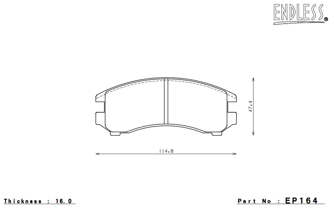 ENDLESS エンドレス ブレーキパッド SSM PLUS フロント マーチ EK10(スーパーターボ) EP164MP
