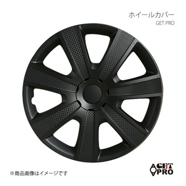 GET-PRO ゲットプロ ホイールカバー 1台分4枚セット 15インチ 汎用品 ブラック＆カーボン L085BPM15