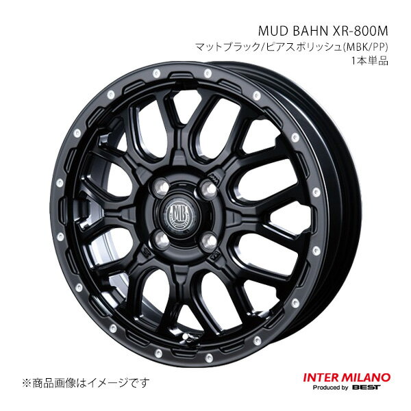 INTER MILANO ���󥿡��ߥ�� MUD BAHN XR-800M �ۥ����� 1��ñ�ʡ�12��4.0J 4-100 INSET42 �ޥåȥ֥�å�/�ԥ����ݥ�å����