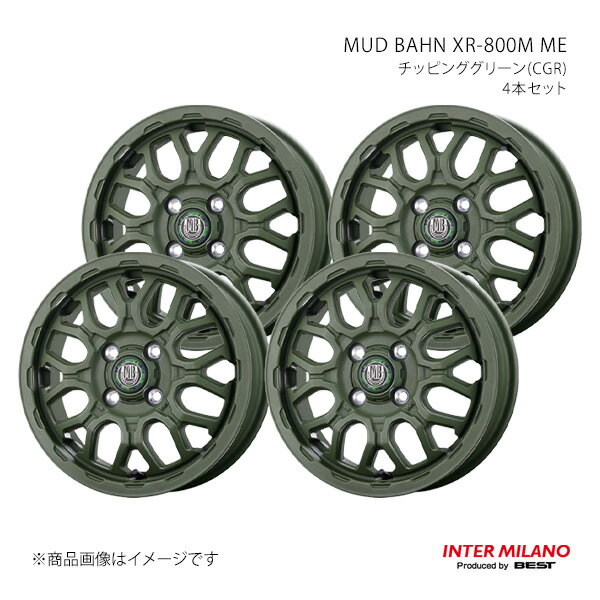INTER MILANO インターミラノ MUD BAHN XR-800M ME ホイール 4本セット オッティ 90系 2006/10〜2013/6【14×4.5J 4-100 INSET45 チッピンググレー】