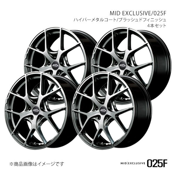 MID EXCLUSIVE/025F レガシィB4 BN9 2017/10〜 アルミホイール4本セット【17×7.0J 5-114.3 INSET48 HMC】SA0377057348HS70×4
