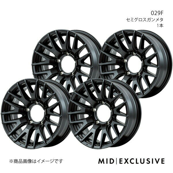 MID EXCLUSIVE/029F ジムニー 23系 アルミホイール4本セット【16×5.5J 5-139.7 INSET20 セミグロスガンメタ】