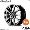 EuroSpeed/F10 スカイライン 37系 前期 アルミホイール 4本セット 【17×7.0J 5-114.3 INSET38 メタリックグレー】(2)