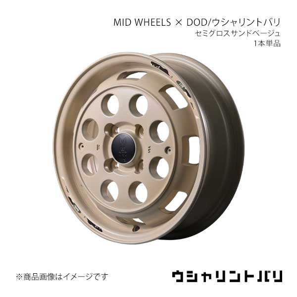 MID WHEELS×DOD/ウシャリントバリ トッポ H82A アルミホイール1本【14×4.5J 4-100 INSET45 SSB】Y26H445433450010