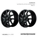 NITRO POWER/DERINGER フォレスター SK系 アルミホイール2本セット【18×7.0J 5-114.3 INSET42 セミグロスブラック/フランジピアスドリルド】