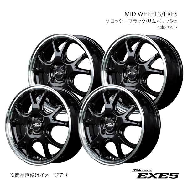 MID WHEELS/EXE5 ソニカ L405S/L415S アルミホイール4本セット【15×4.5J 4-100 INSET45 BRP】L104545433450390×4