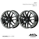 MID WHEELS/EXE7 WR-V DG5 アルミホイール2本セット【17×7.0J 5-114.3 INSET50 グロスブラック/ラインポリッシュ】(2)